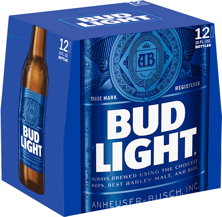Bud Light Aluminum Bottle 12 Pack , Png Download Clipart (746x727), Png Download