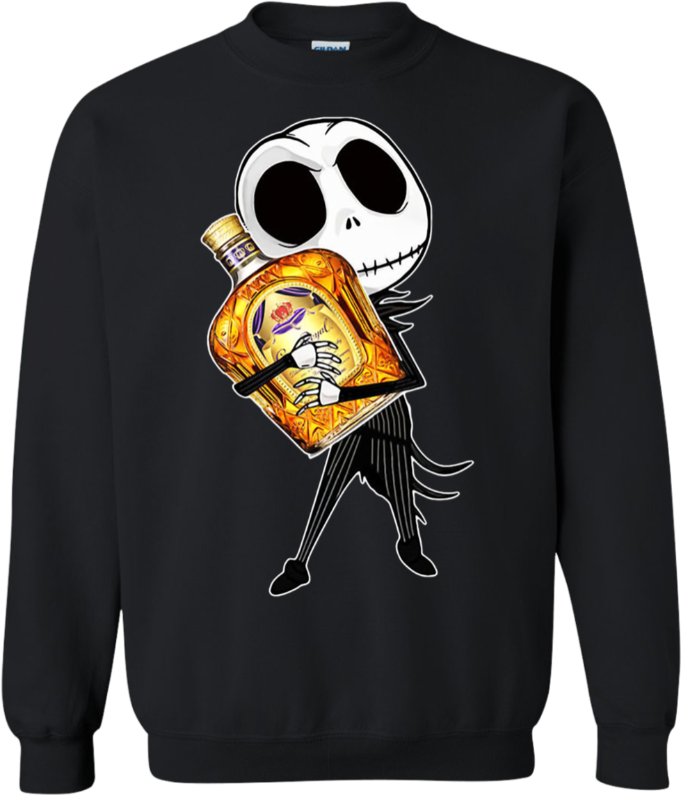 Jack Skellington Hug Crown Royal Sweatshirt - Todas Las Mujeres Son Iguales Pero Las Nacidas En Febrero Clipart (1155x1155), Png Download