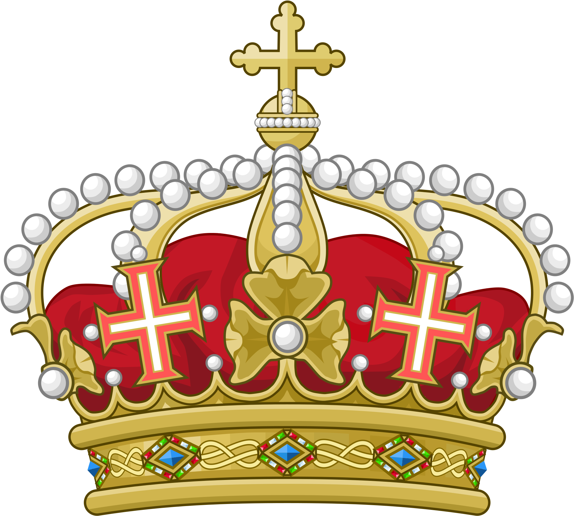 Open - Crown Of Italy Clipart (2000x1836), Png Download