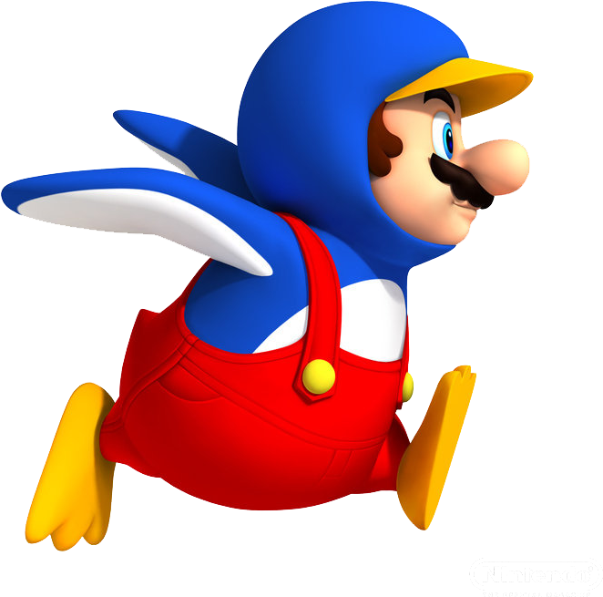 The World Of Mario Is A - New Super Mario Bros Wii Penguin Mario Clipart (768x768), Png Download