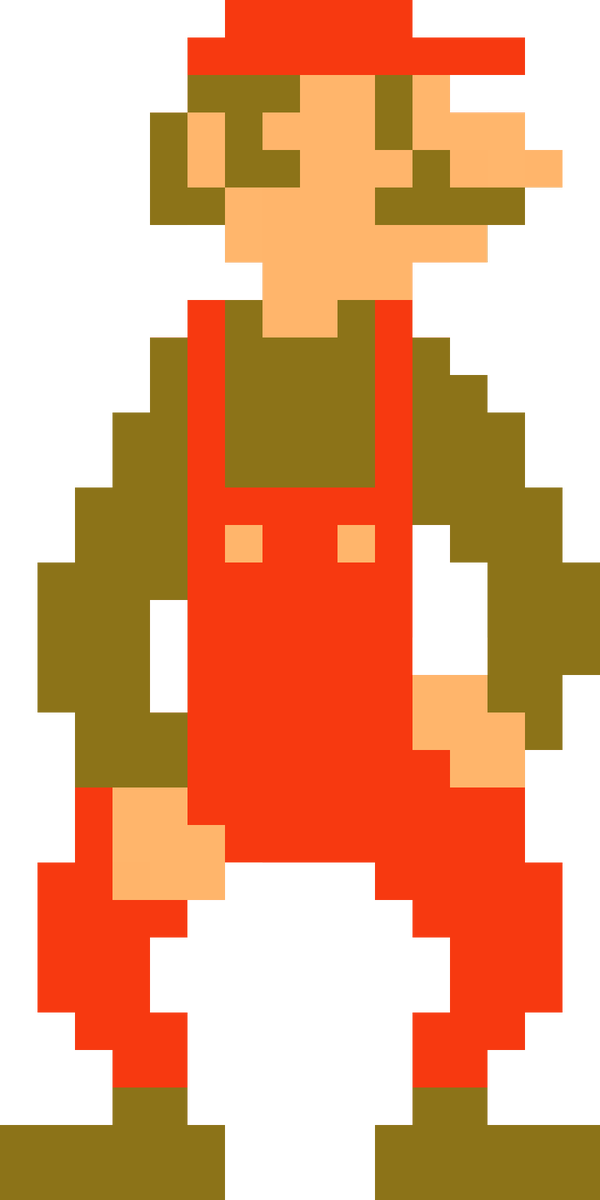 0 Replies 3 Retweets 18 Likes - 8 Bit Mario Clipart (600x1200), Png Download