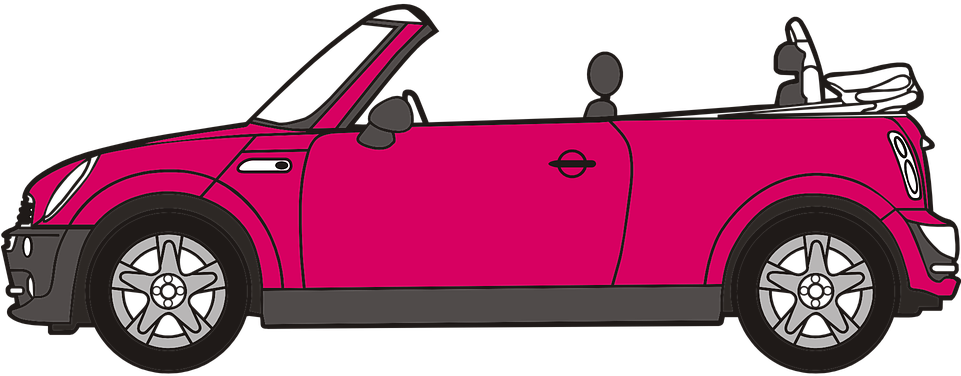 Cartoon Car Png - Convertible Car Clip Art Transparent Png (960x480), Png Download