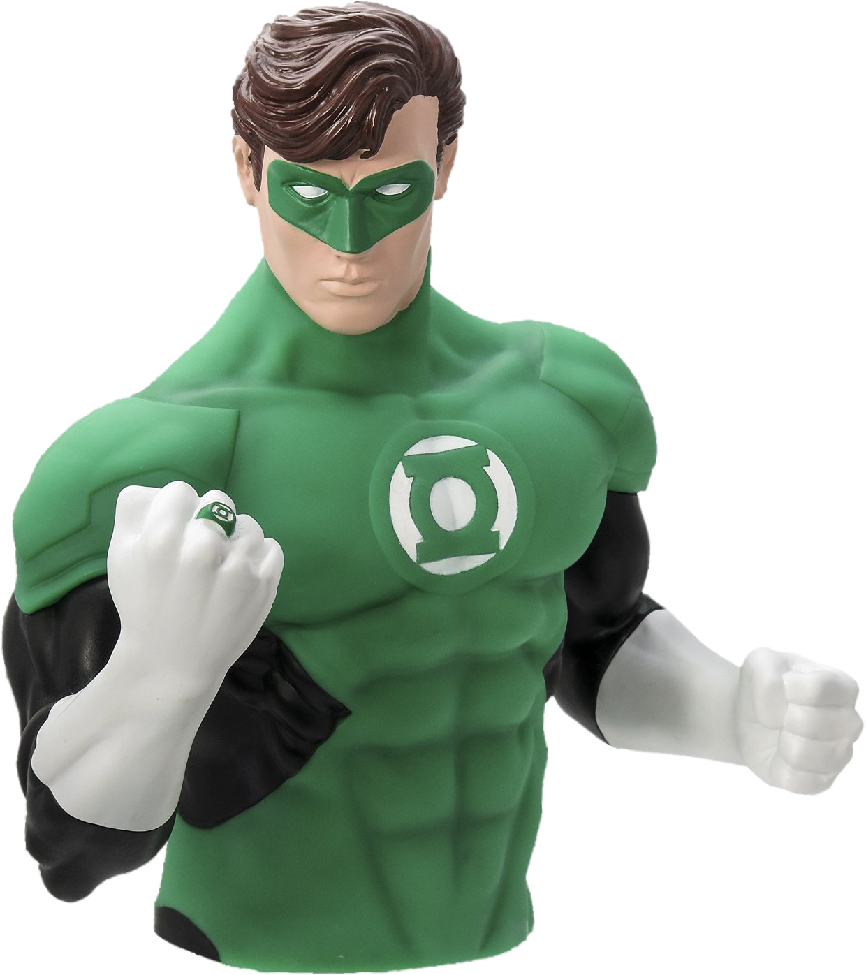 Green Lantern Bust Bank - Green Lantern Bust Clipart (621x700), Png Download
