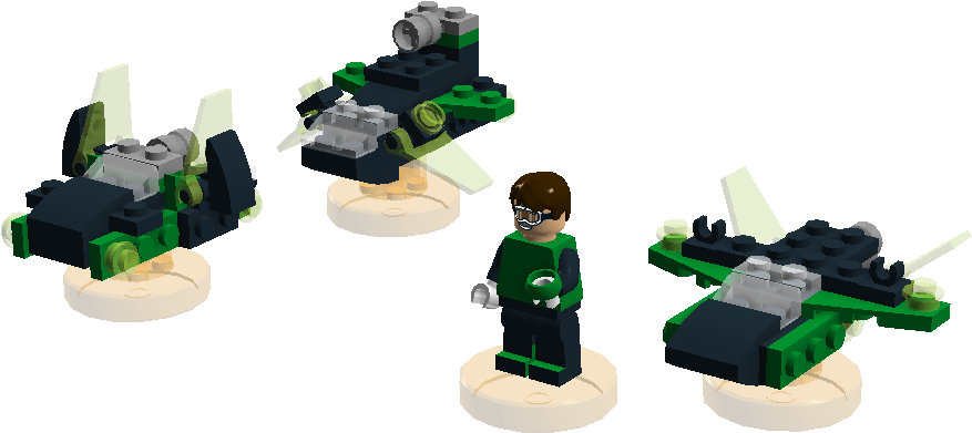 Green Lantern Fun Pack - Lego Clipart (877x391), Png Download