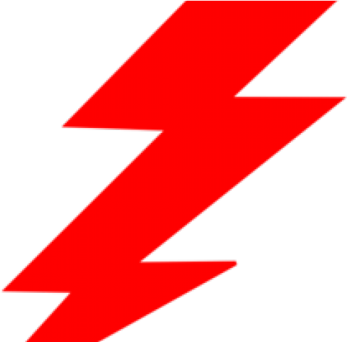 Electricity Clipart Lightning Strike - Red Lightning Bolt Png Transparent Png (640x480), Png Download