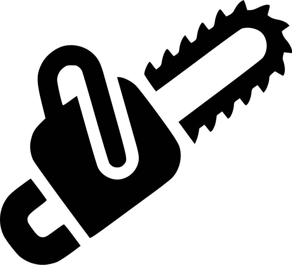 Chainsaw Clipart Svg - Chainsaw Icon Png Transparent Png (980x890), Png Download