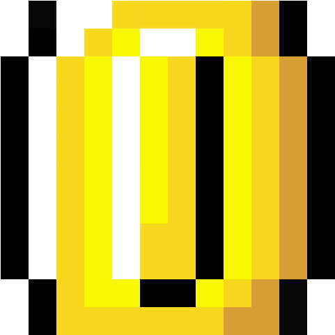 Super Mario Clipart Mario Coin - Mario Pixel Art Coin - Png Download (640x480), Png Download