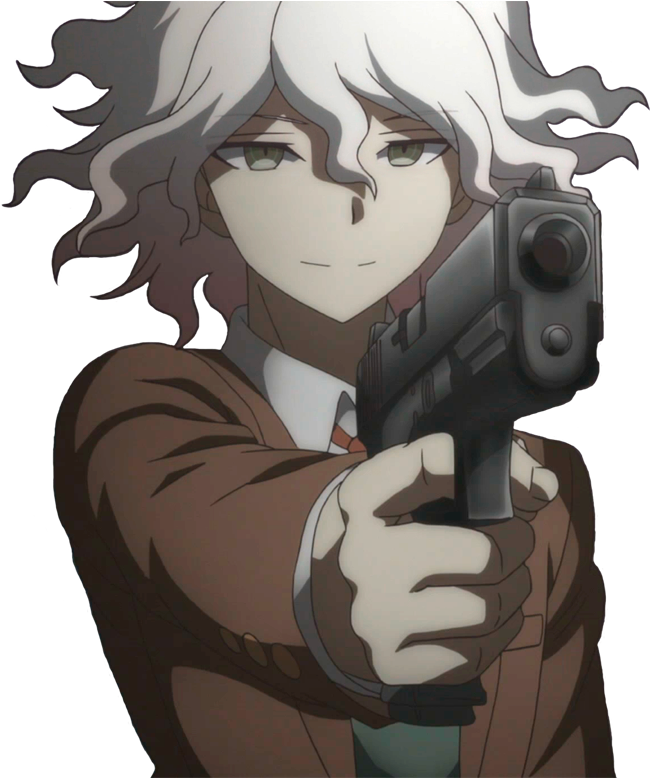 777 X 777 5 - Komaeda With Gun Clipart (777x777), Png Download