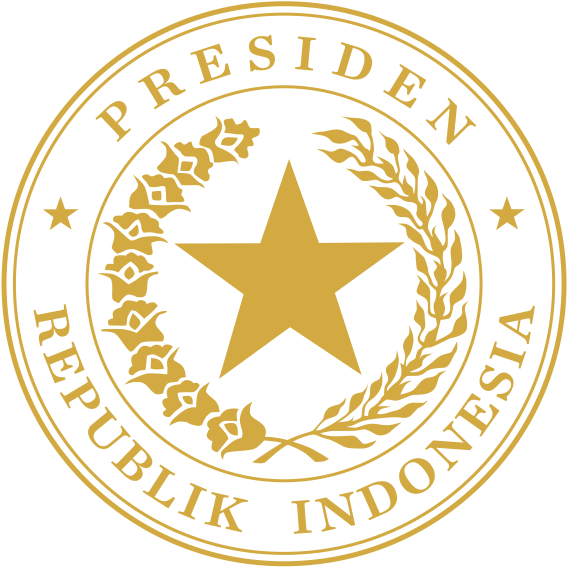 Indonesian Presidential Seal Gold - President Of Indonesia Clipart (587x591), Png Download