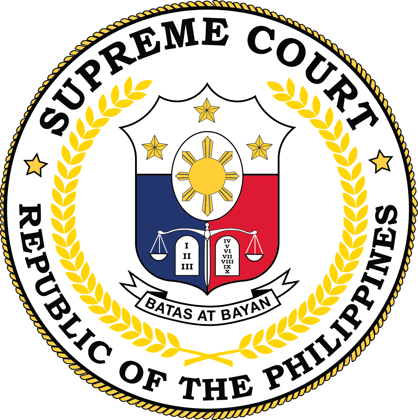 History - Supreme Court Of The Philippines Official Seal Clipart (1399x1406), Png Download