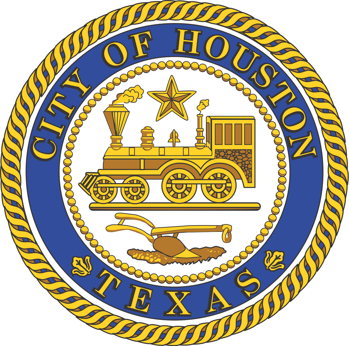 1200 X 1191 6 - City Of Houston Logo Png Clipart (1200x1191), Png Download