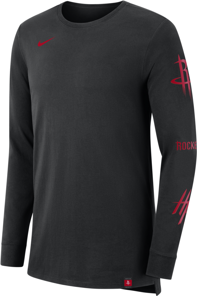 Men's Houston Rockets Nike L/s Sleeve Logos Tee - Long-sleeved T-shirt Clipart (1024x1024), Png Download