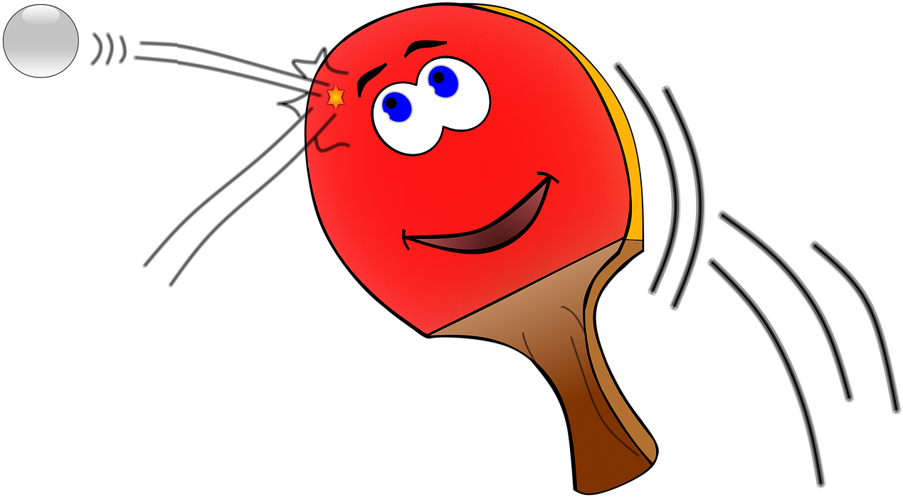 Table Tennis,ping-pong,table Tennis Bat,ping Pong Ball,smash - Tischtennis Comic Clipart (1280x912), Png Download