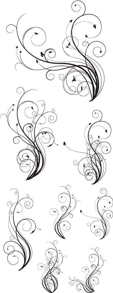 - Vector Flourishes , Png Download - Vector Flourishes Clipart (373x960), Png Download