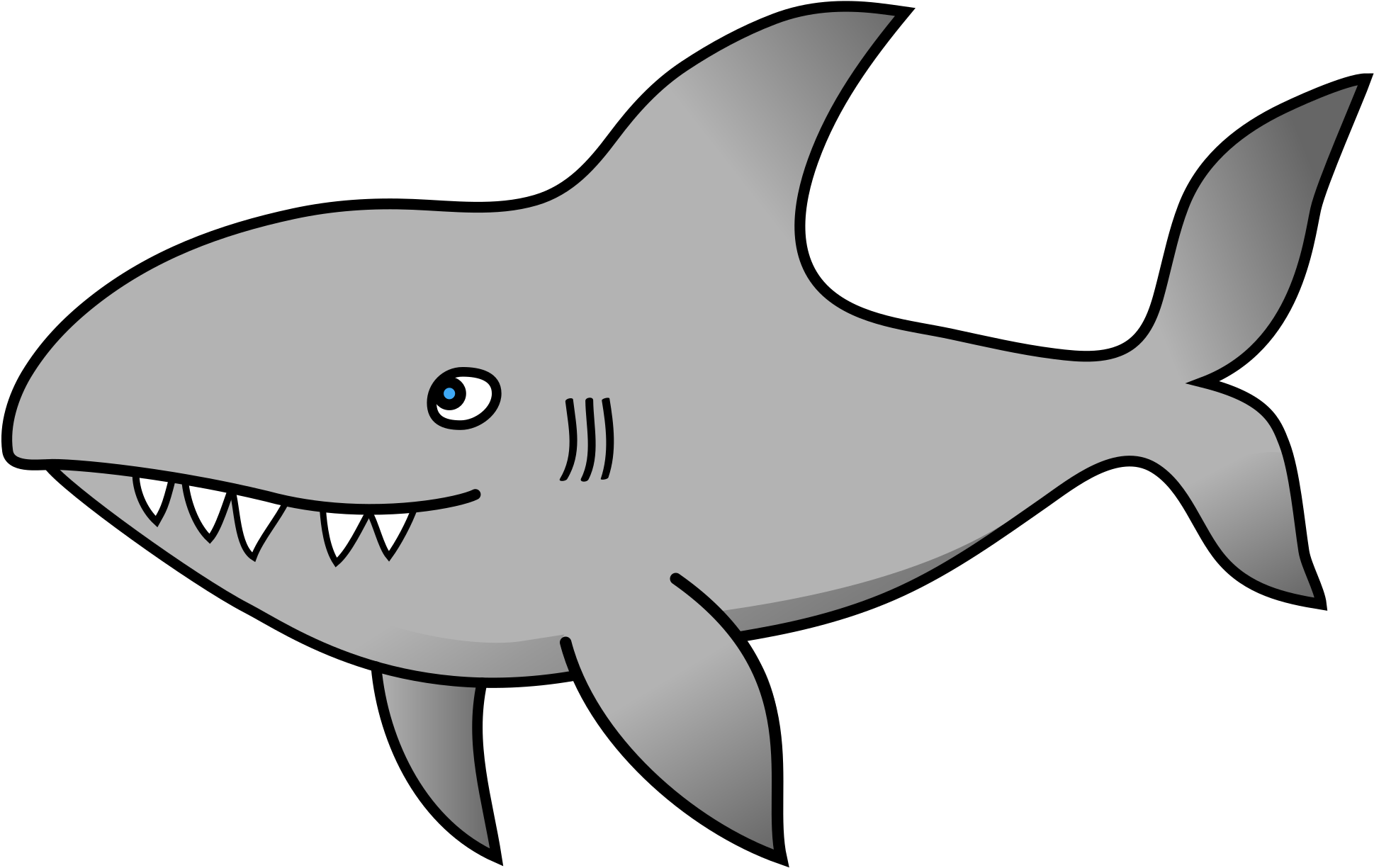 Full Effect Productions Will Present “sharks Rock - Cartoon Shark Transparent Png Clipart (2000x1289), Png Download