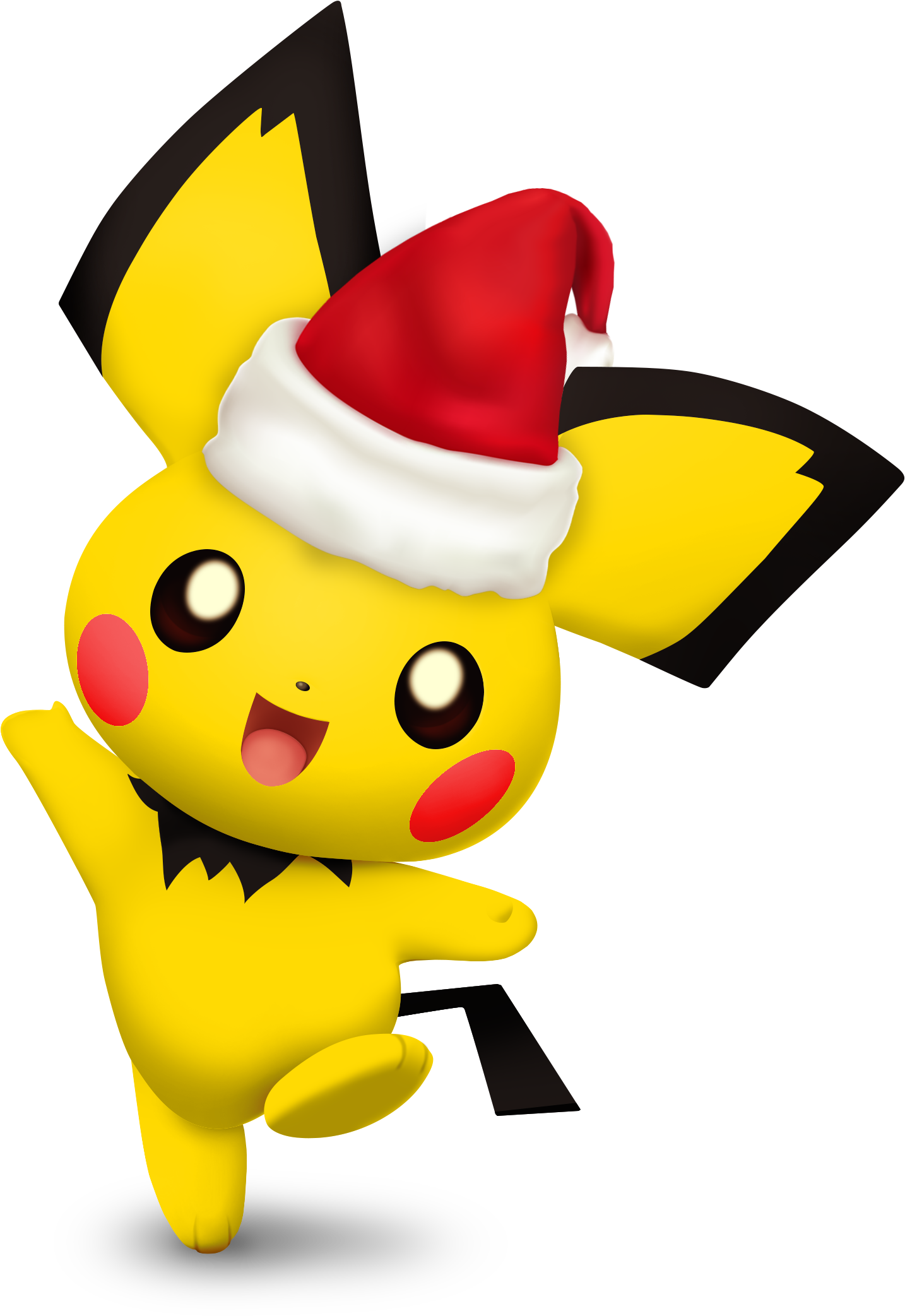 Pikachu Santa Hat Pokemon Go - Pichu With Party Hat Clipart (2500x2500), Png Download
