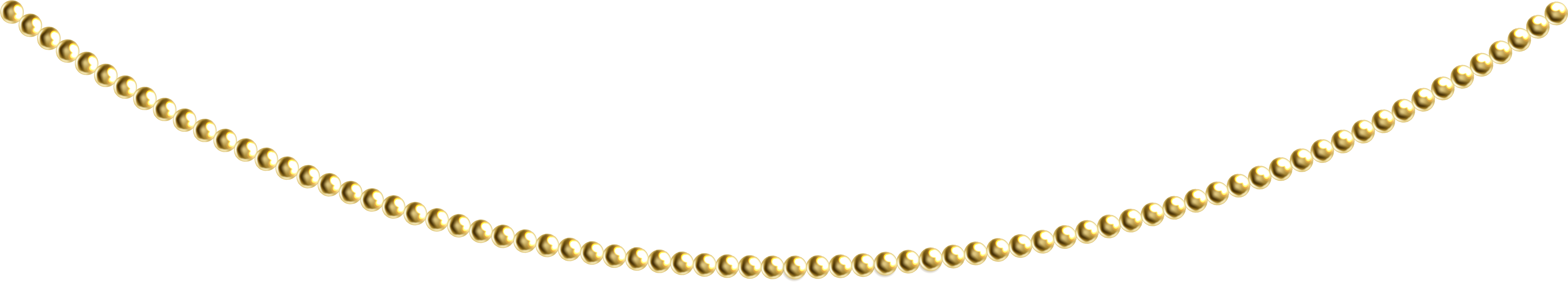 Go To Image - Transparent Gold Beads Png Clipart (8000x1661), Png Download