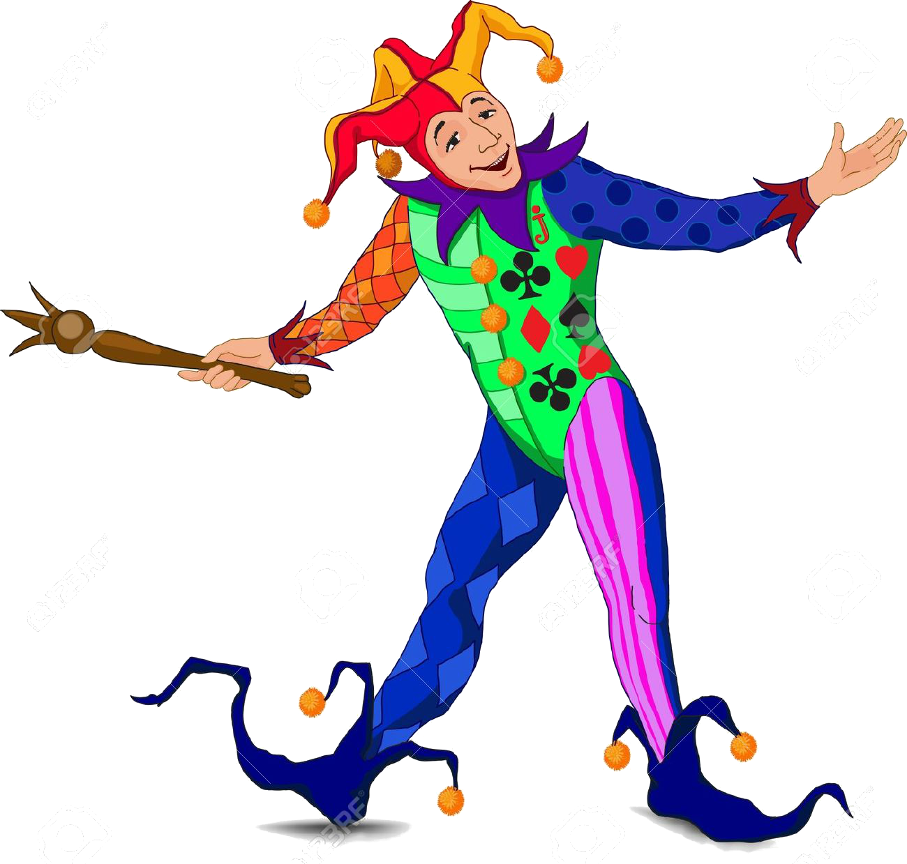 Mardi Gras Clip Art Png Image Joker - Joker Cartoon Transparent Png (1300x1239), Png Download