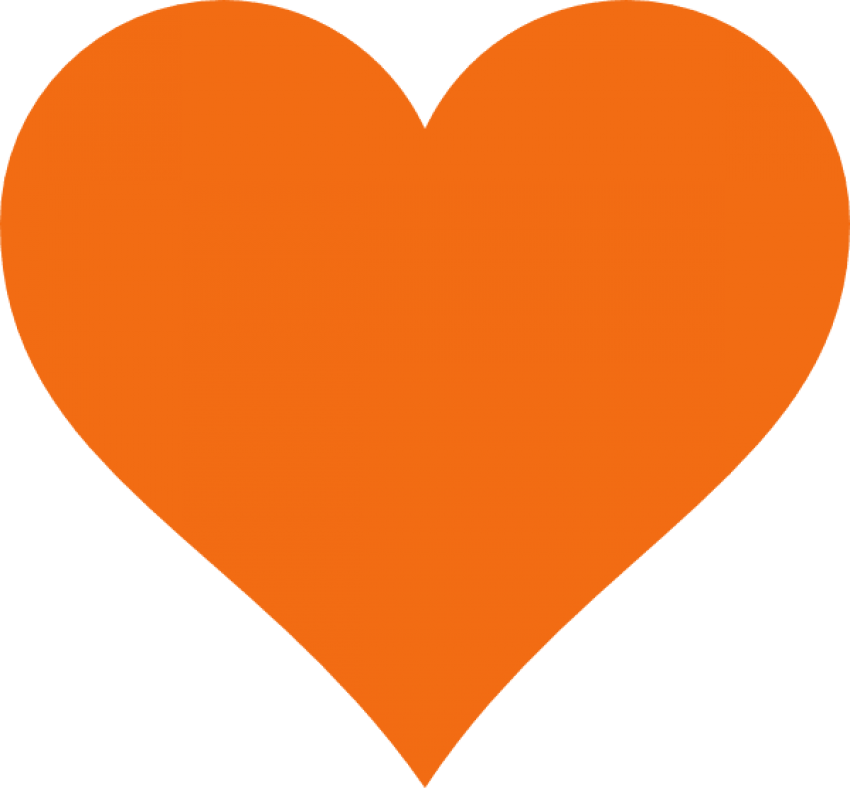Free Png Download Orange Heart Png Images Background - Orange Heart Vector Clipart (850x788), Png Download