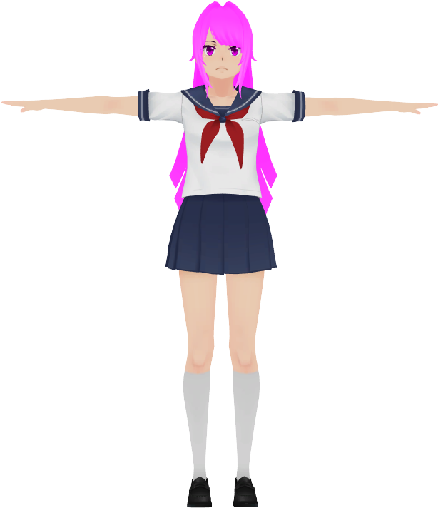 Yandere Simulator Inkyu Basu , Png Download - Yandere Simulator Full Body Clipart (614x712), Png Download