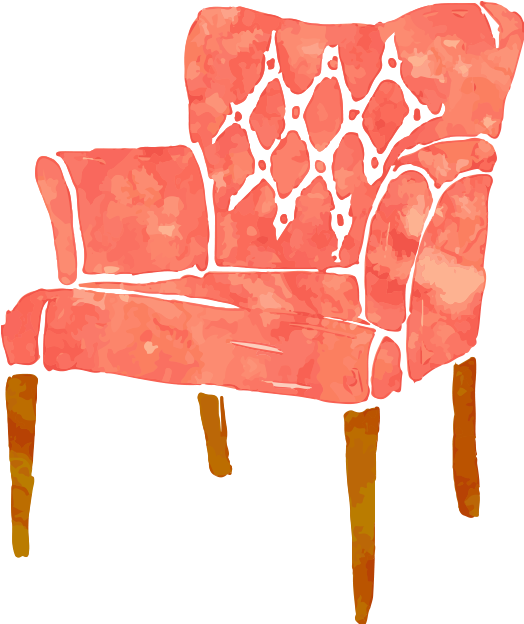 Kisspng Couch Watercolor Painting Chair Chair 5a821ede3da388 - Watercolor Chair Clipart (800x800), Png Download