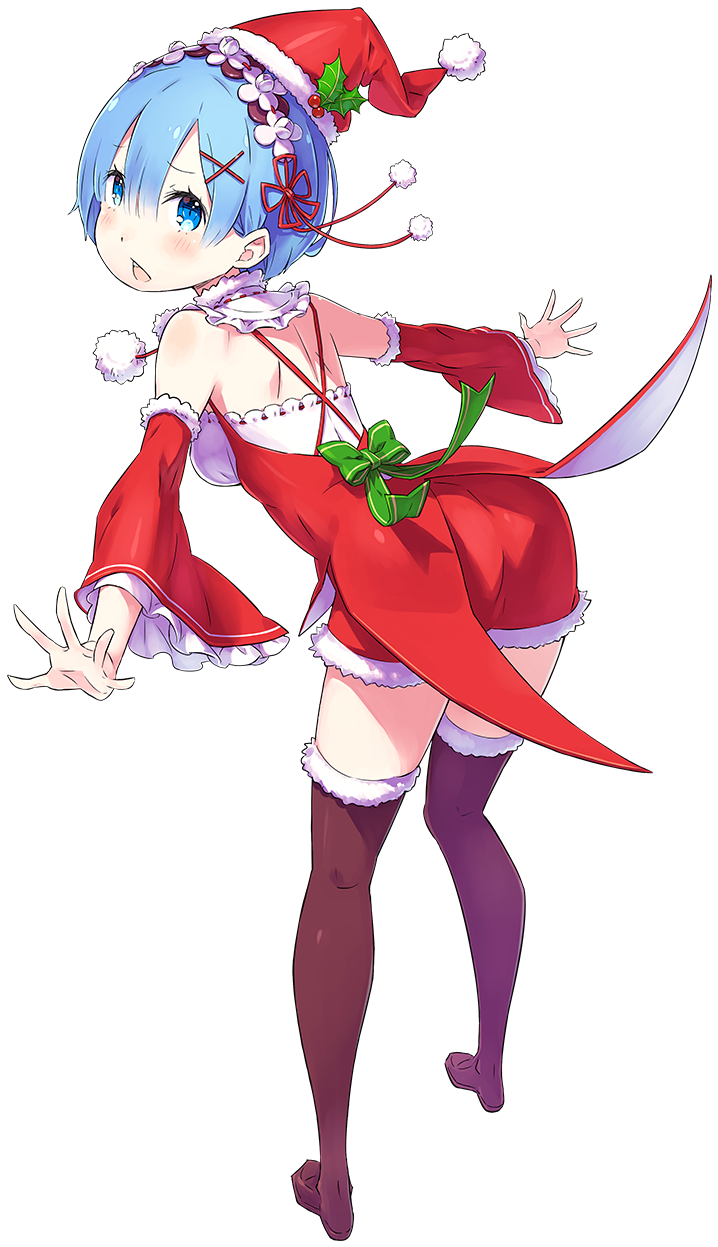 Official Christmas Rem - Christmas Rem Re Zero Clipart (831x1246), Png Download