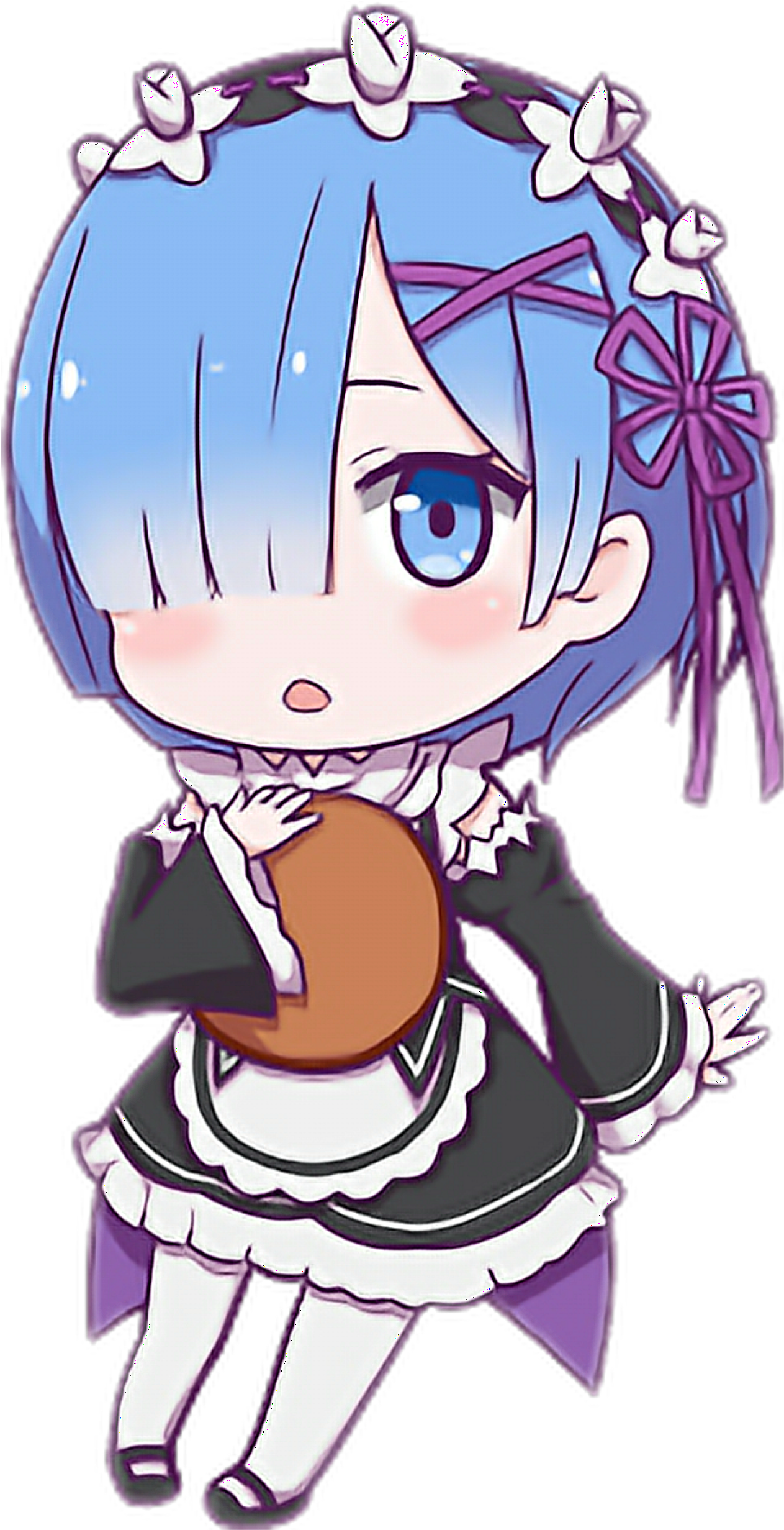 Rem Sticker - Rem Re Zero Necklace Clipart (2896x2896), Png Download