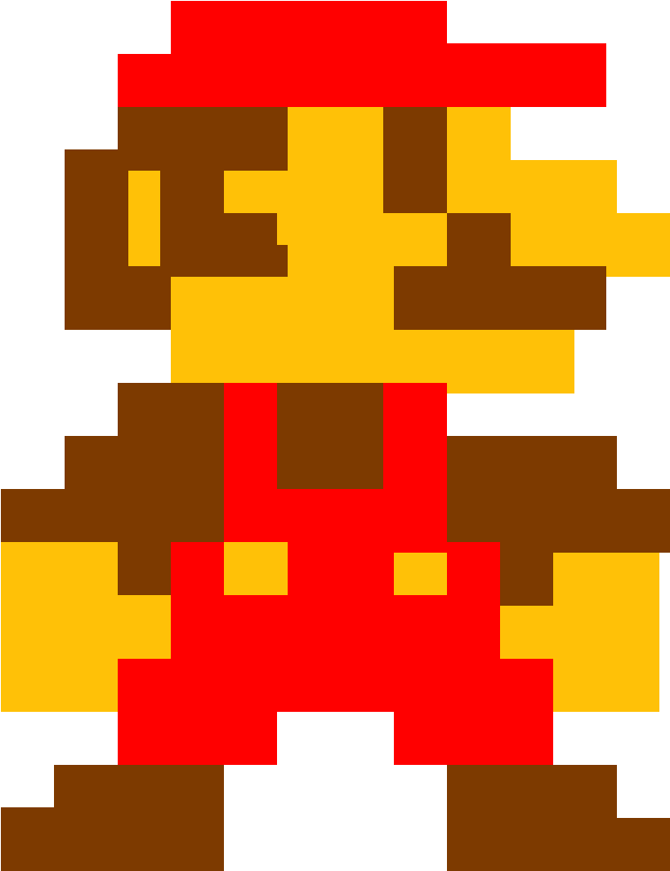 8bit Mario - First Mario Clipart (1200x1200), Png Download