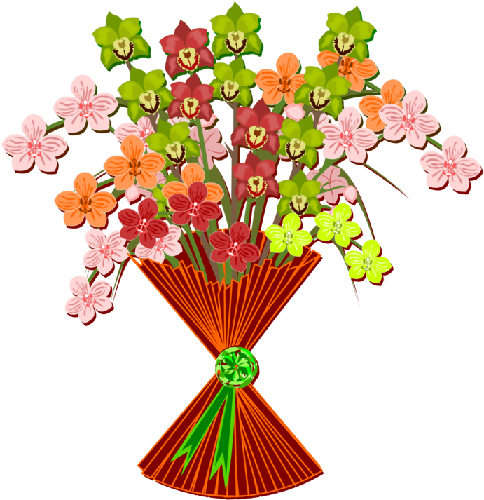 Flower Bouquet Cut Flowers Drawing Nosegay - Clip Art Free Mother's Day Bouquet - Png Download (750x750), Png Download