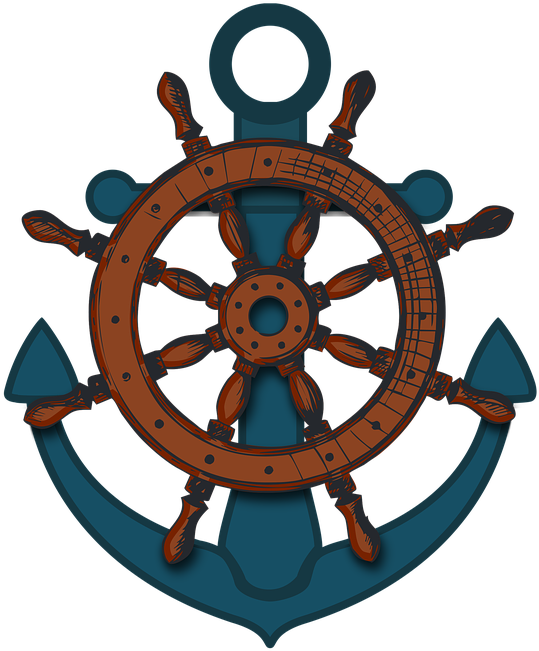 Ships Wheel Png Hd - Jangkar Kapal Png Clipart (595x720), Png Download