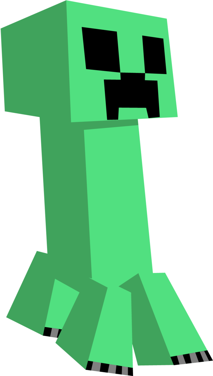 Minecraft Creeper Vector - Minecraft Creeper Cartoon Png Clipart (800x1250), Png Download