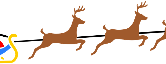 Sleigh Clipart Santa S Slay 5 6337 X 3579 Dumielauxepices - Santas Sleigh And Raindeers - Png Download (640x480), Png Download