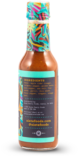 Lime 5oz Tortilla Chips Hot Sauce Mix (4 Bottle - Siete Hot Sauce Ingredients Clipart (600x600), Png Download