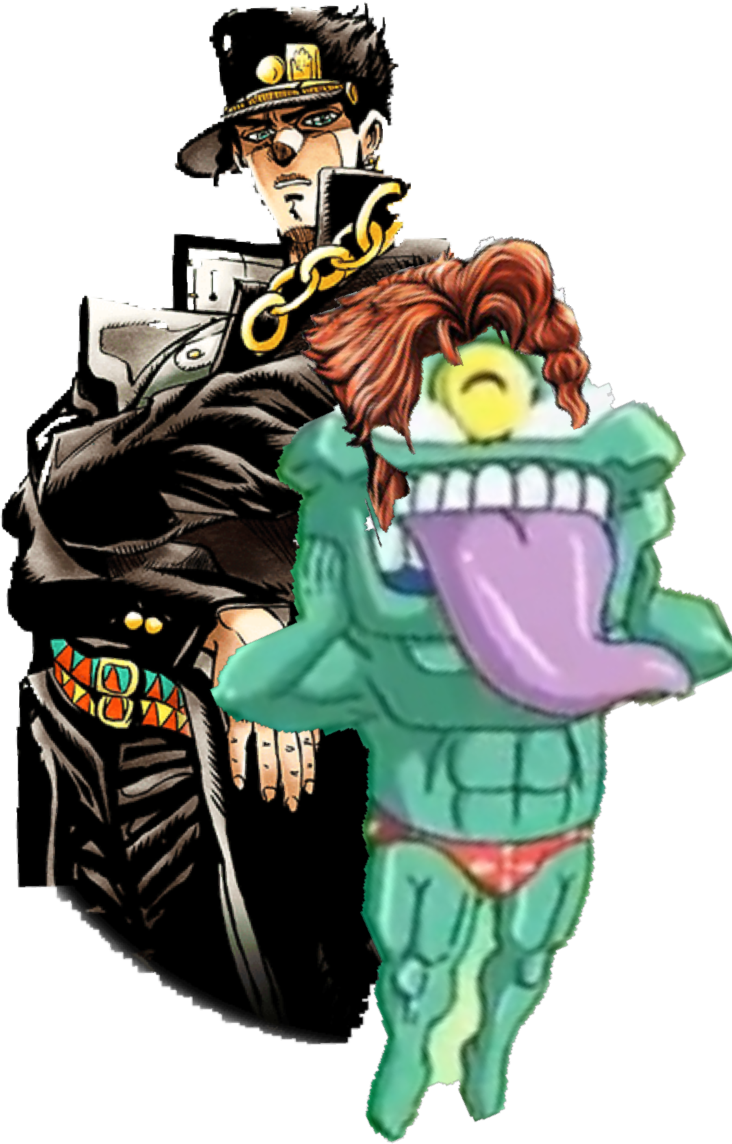 Jotaro And Kakyoin - Cartoon Clipart (1080x2160), Png Download