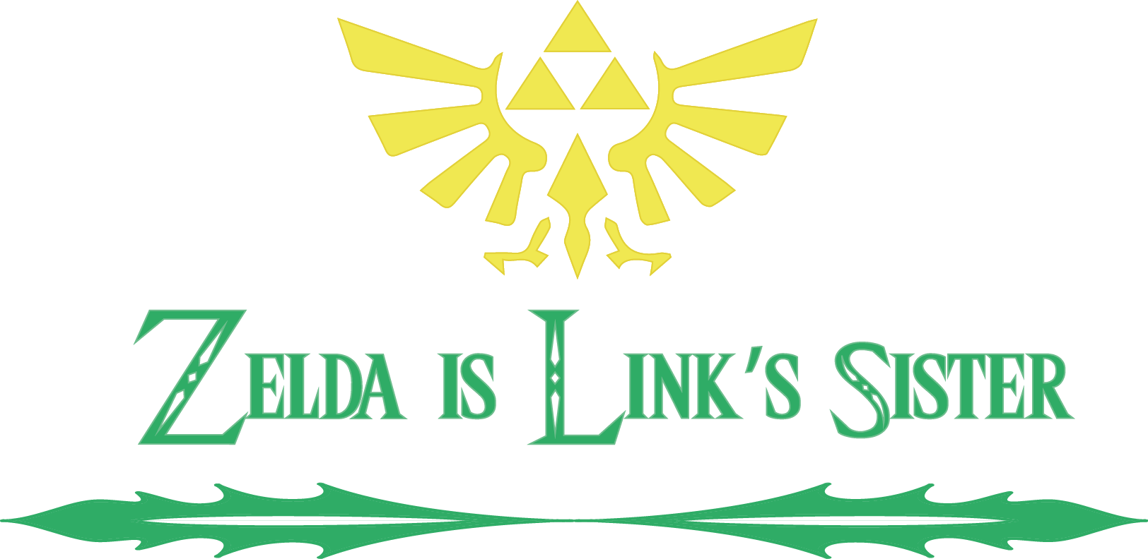 Zelda Is The Sister Of Link - Legend Of Zelda Clipart (1624x792), Png Download