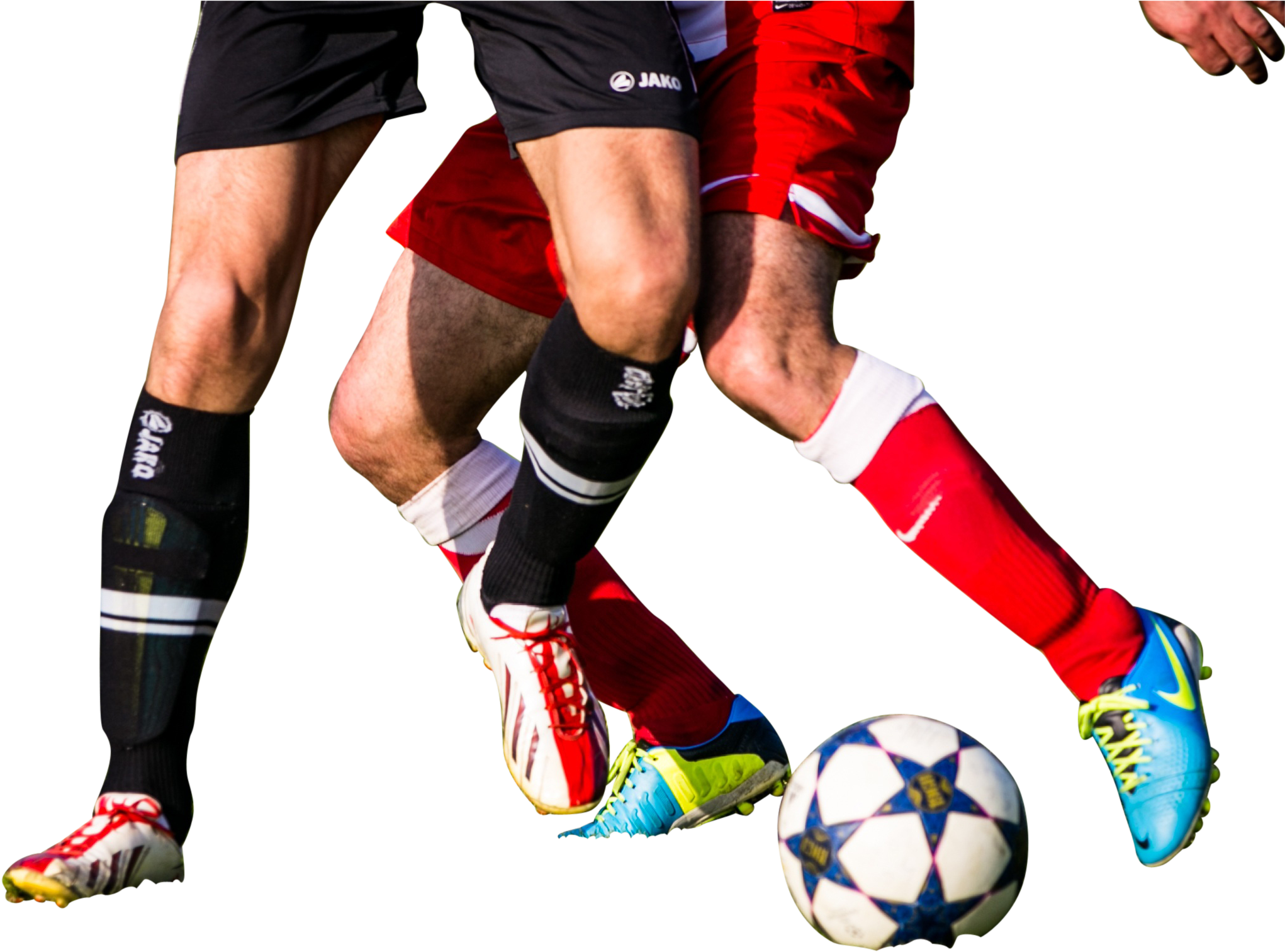 Two Players Playing Football Png Image - Football Asian Games 2018 Clipart (2471x1645), Png Download