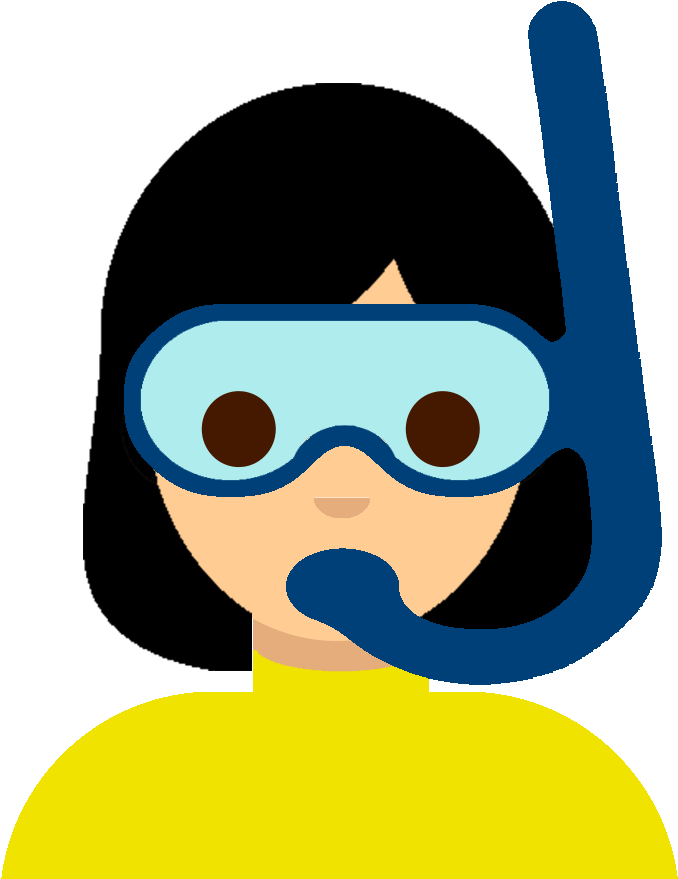 Scuba-diving Girl Emoji - Scuba Diving Emoji Clipart (725x935), Png Download