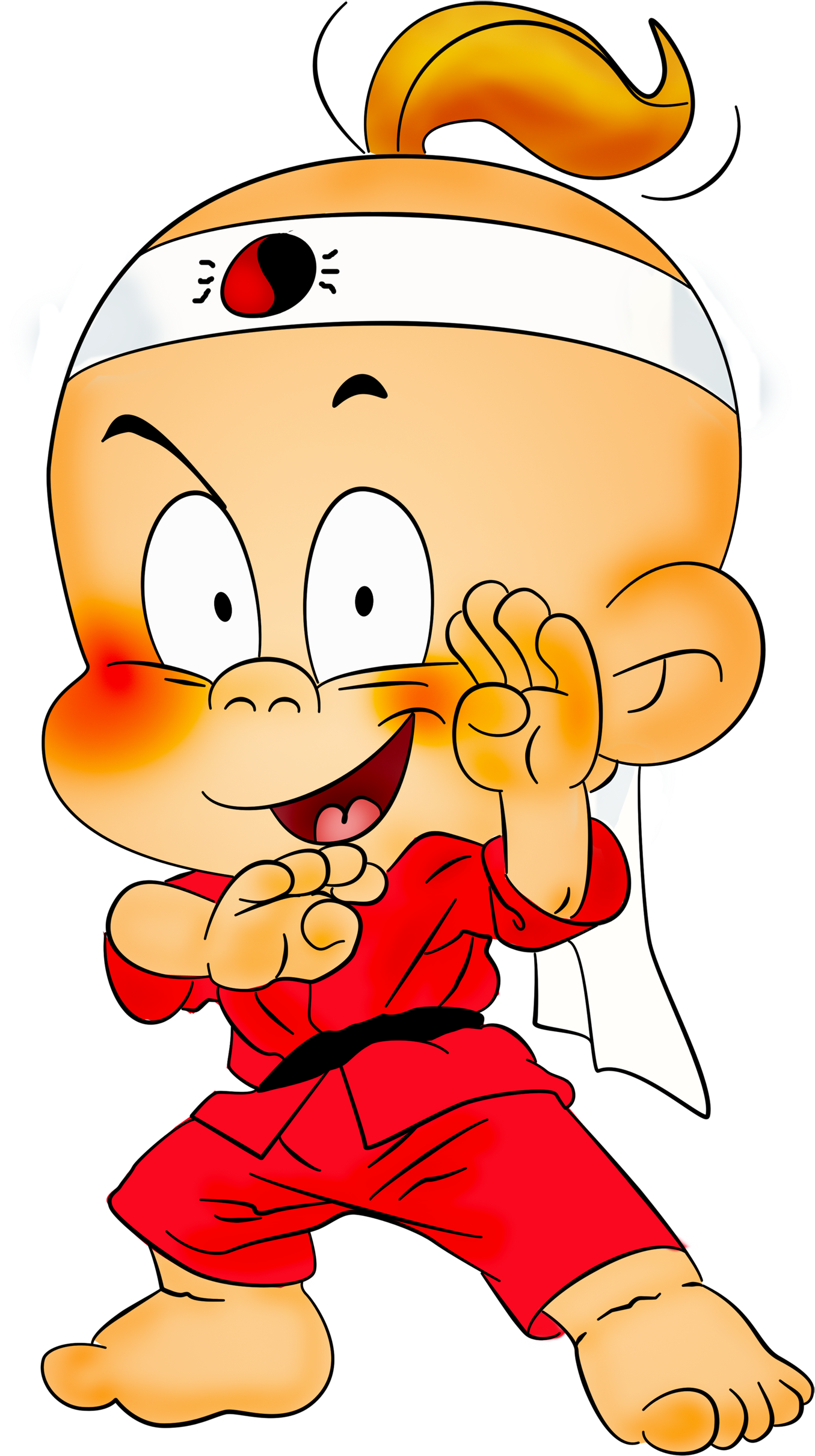 Funny Cartoon Faces - Karate Funny Cartoon Clipart (1400x2465), Png Download
