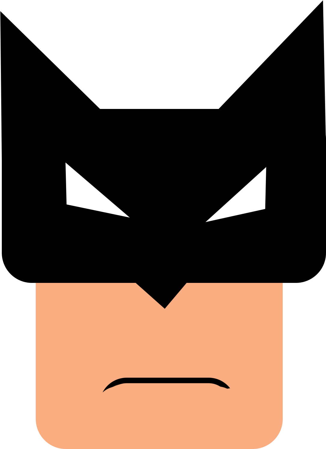 Batman Face Png - Batman Face Clipart Transparent Png (1952x2602), Png Download