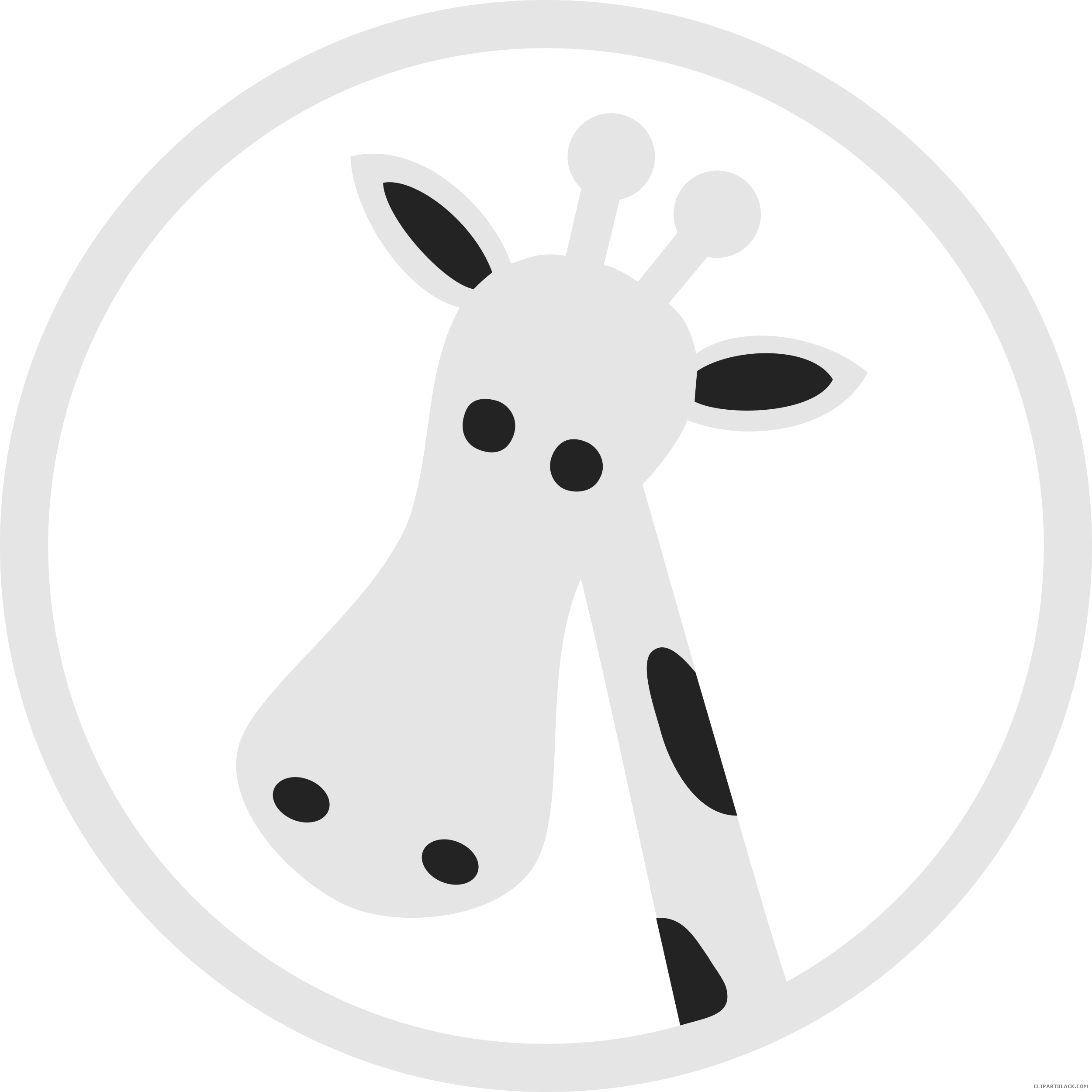 Banner Transparent Stock Clipartblack Com Animal Free - Cartoon Cute Giraffe Drawing - Png Download (2500x2500), Png Download