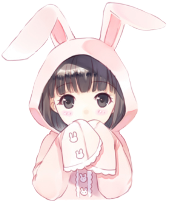 Anime Bunny Drawing At Getdrawings - Cute Onesie Anime Girl Clipart (894x894), Png Download