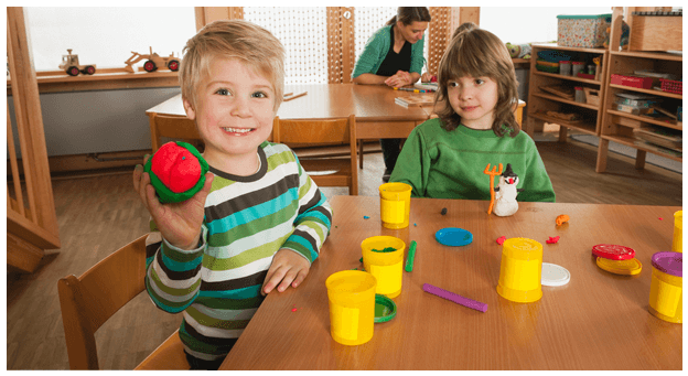 Children Playing A Clay - Fargo Academy For Children Clipart (970x442), Png Download
