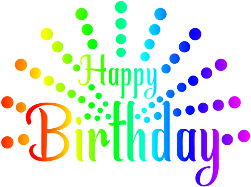 Free Png Download Happy Birthday Colorful Png Png Images - Happy Birthday Circle Text Clipart (850x635), Png Download