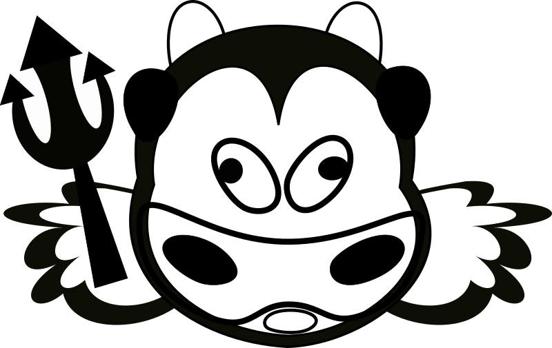 Evil Clipart - Evil Cow Clip Art - Png Download (800x505), Png Download