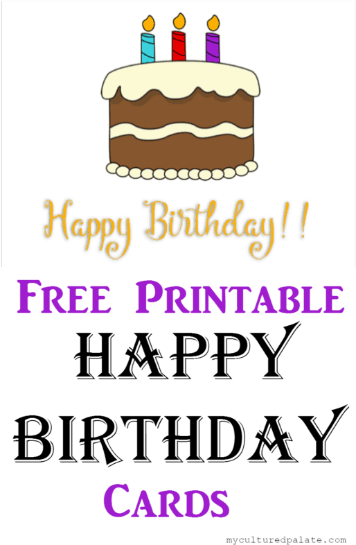 Free Printable "happy Birthday" Banner / Red, Black - Birthday Cards Printable Clipart (533x800), Png Download