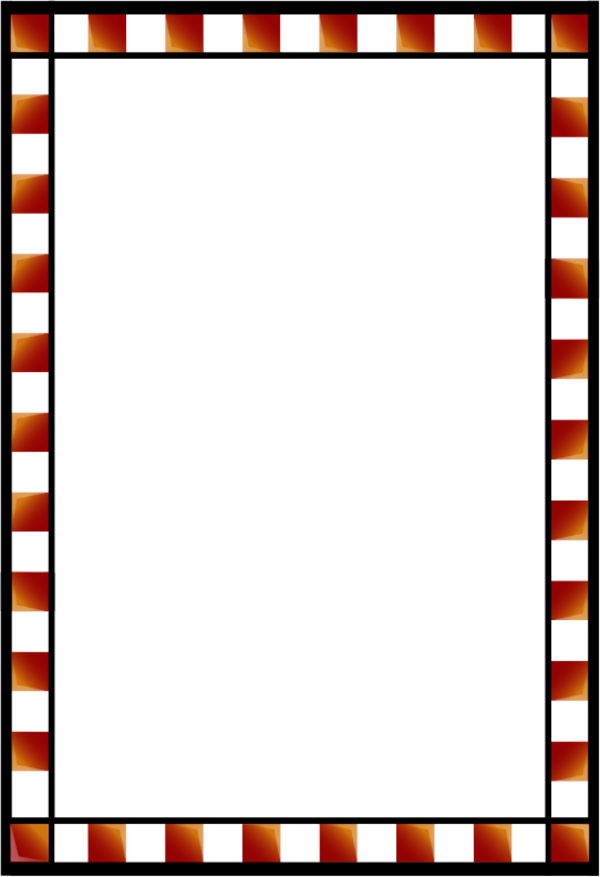Vector Clip Art - Checkered Border Free Clipart - Png Download (600x877), Png Download