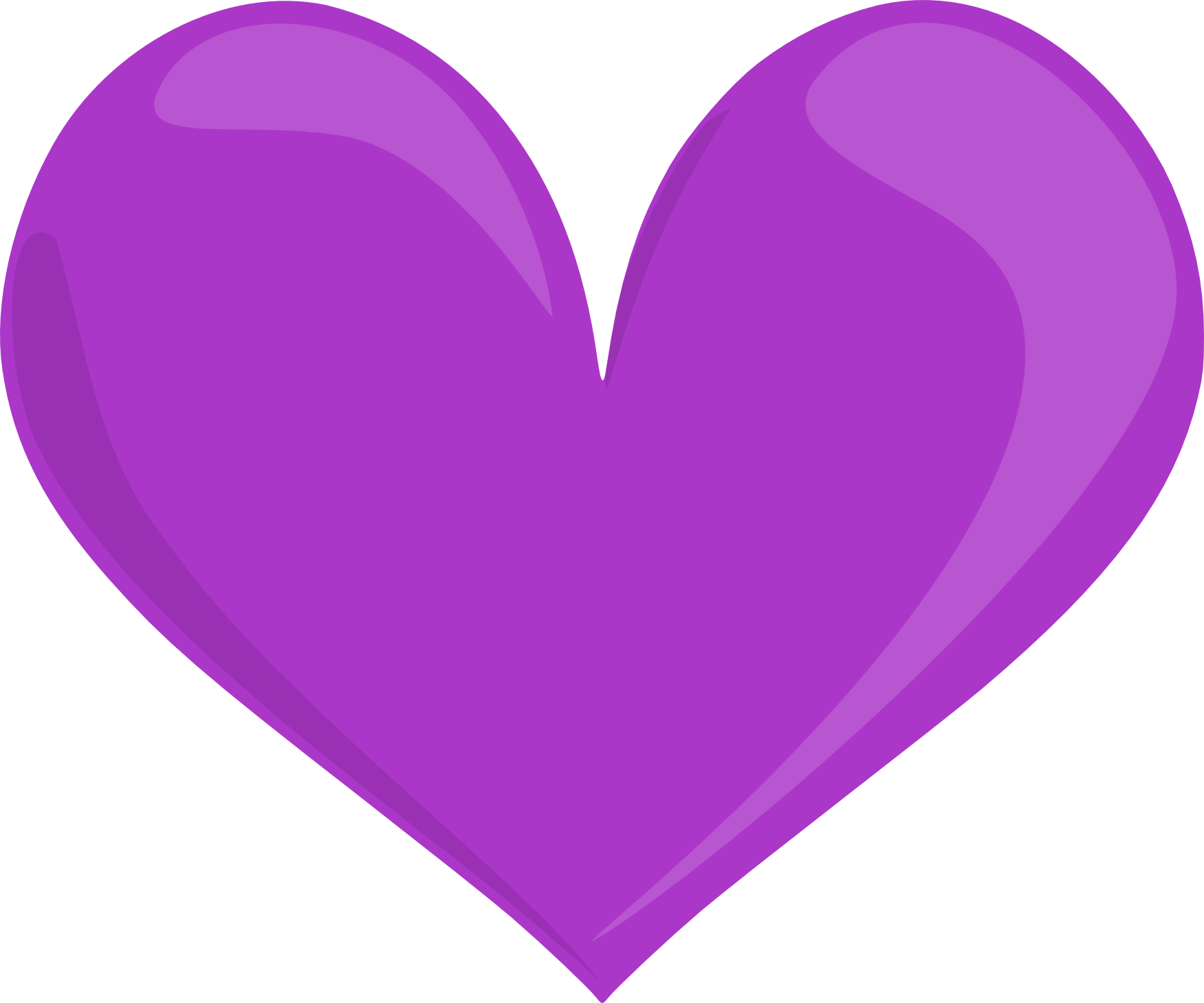 Purple Hearts Png - Purple Heart With Transparent Background Clipart (1751x1459), Png Download