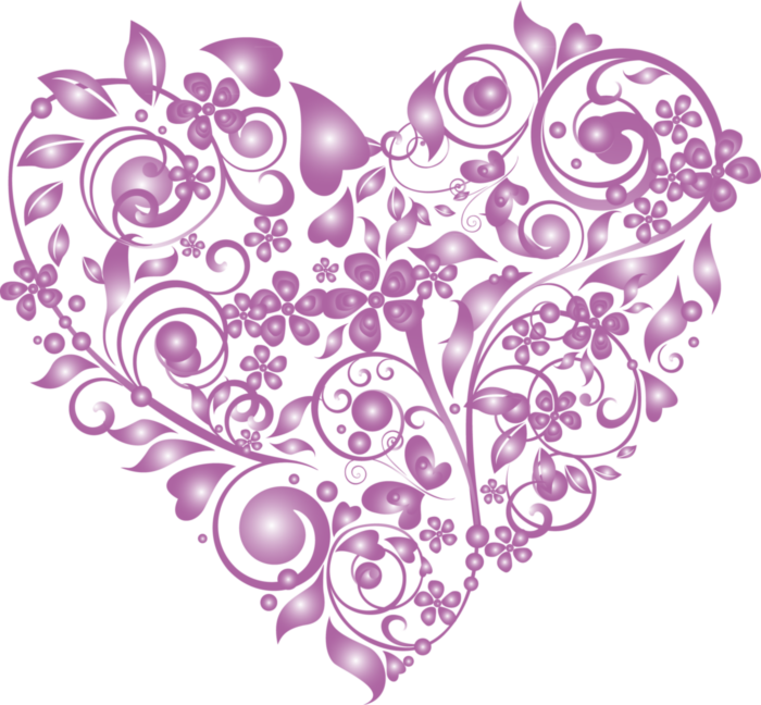 Purple Heart - Happy Wedding Clipart (700x648), Png Download