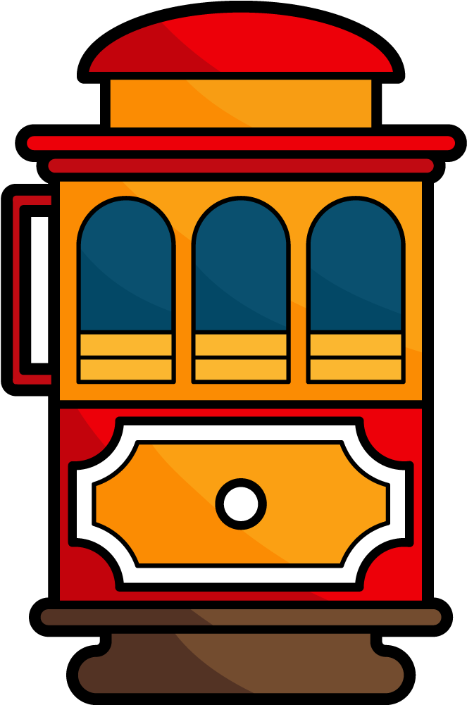 Ws San Francisco , California Emoji Icon Keyboard App - Sf Cable Car Icon Clipart (1000x1000), Png Download