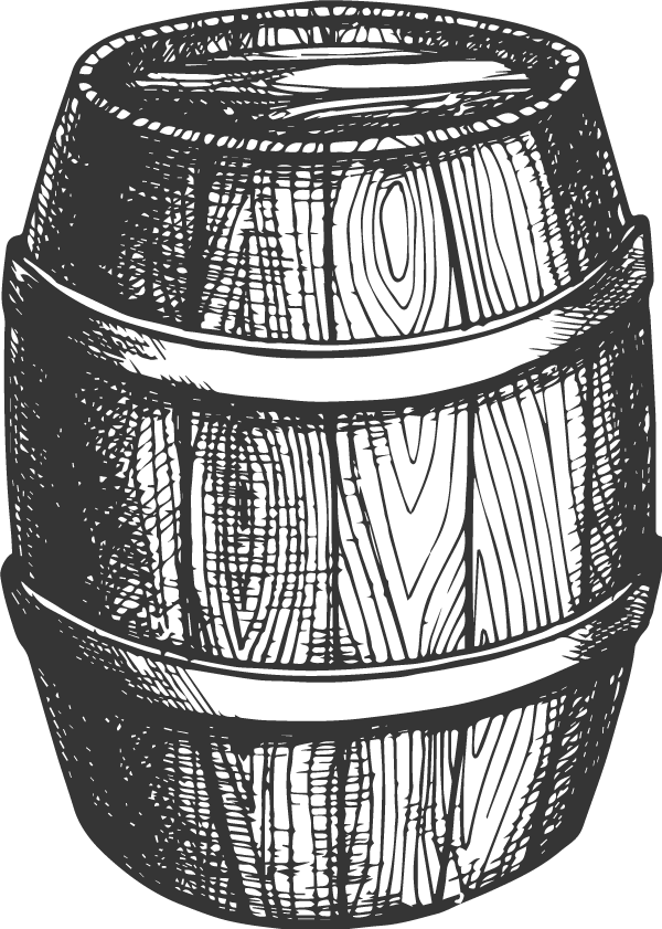 Barrel Illustration - Hand Drawn Barrel Clipart (600x841), Png Download